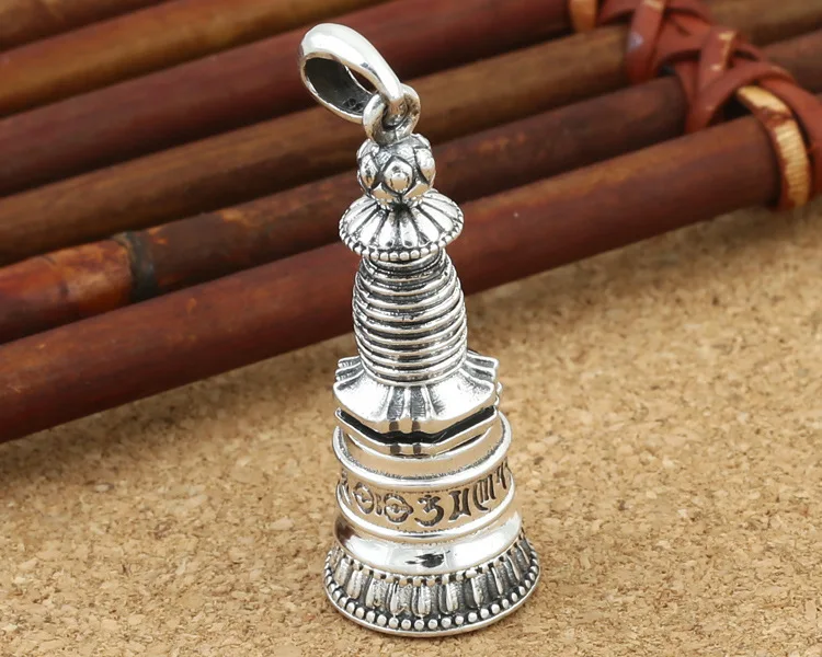 

100% S925 Sterling Silver Vintage Thai Silver Shurangama Mantra Openable Small Box Penda