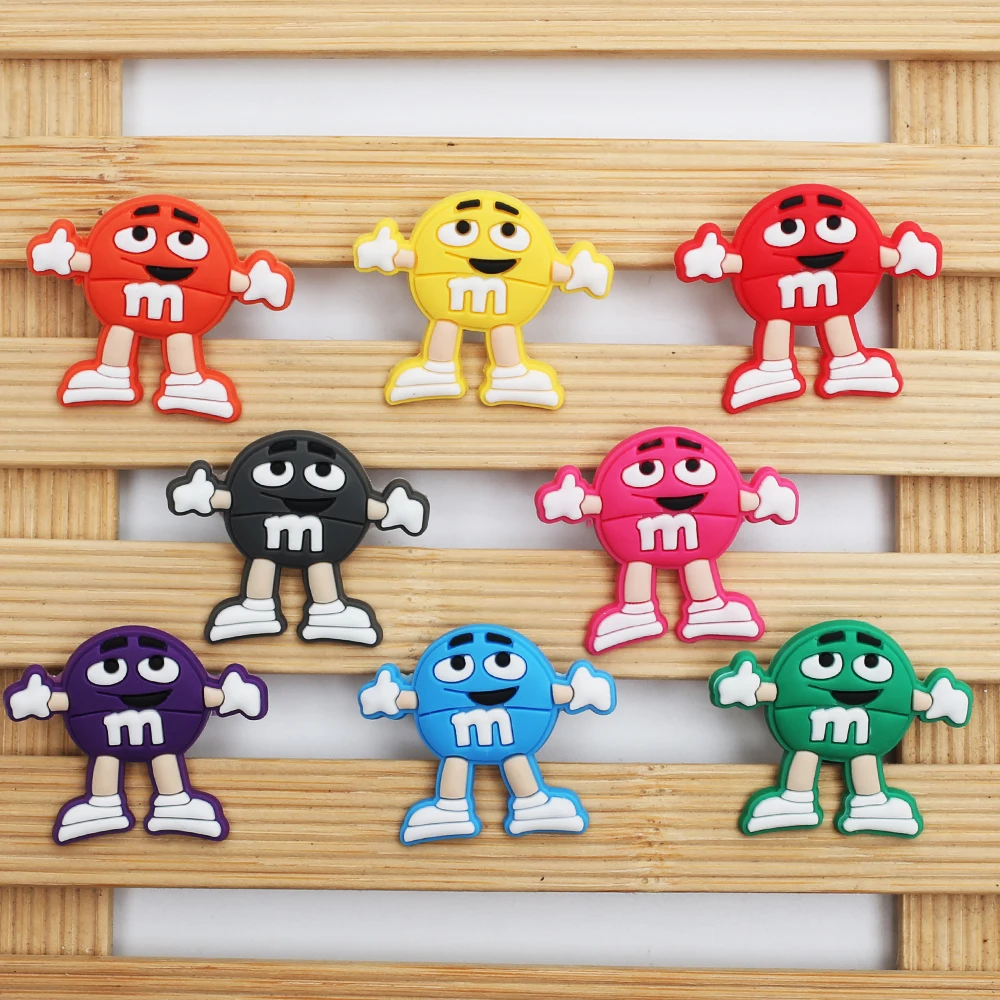 Novel Single Sale Chocolate Candies Shoe Charms Accessories Cute Cartoon Characters Shoe Decoration fit Kid's X-mas