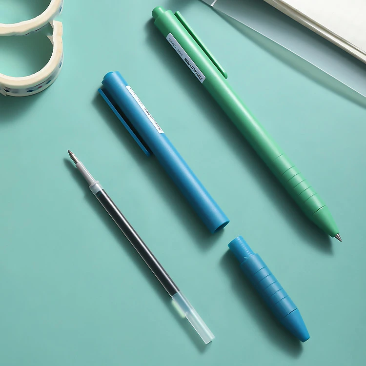 5 قطعة/صندوق قابل للسحب اللون هلام أقلام مع 0.5 مللي متر عبوات غرامة نقطة Morandi ماكرون اللون أقلام للمدرسة مكتب لطيف القرطاسية