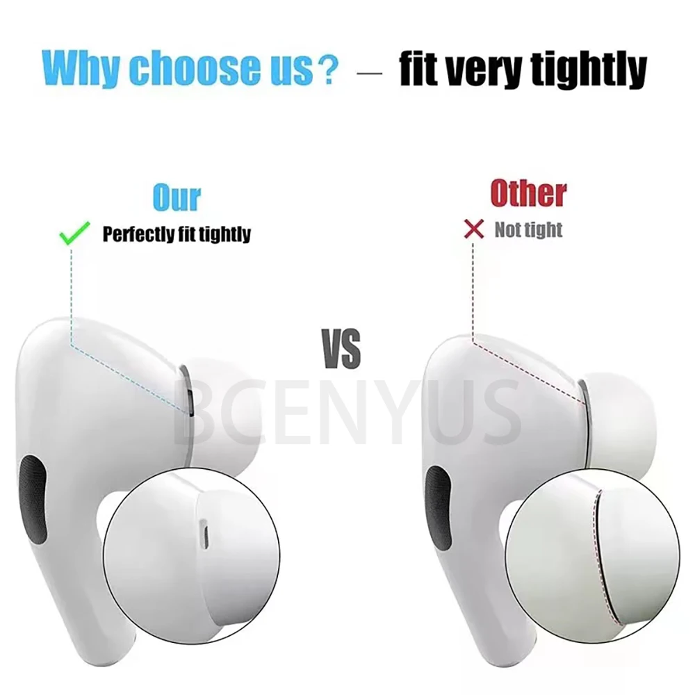 Original Soft Silicone Earbuds Earphone Earplug Cover for Apple Airpods Pro 3 L M S Size Headphone Eartips for Airpods Ear pads