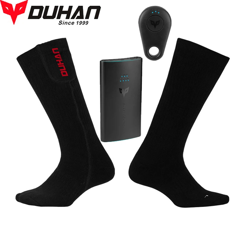 

DUHAN Winter Heating Motorcycle Socks Heated Sock USB Electric Motorcycle Boots Heating Socks Infrared Heated Boots Skiing Sock