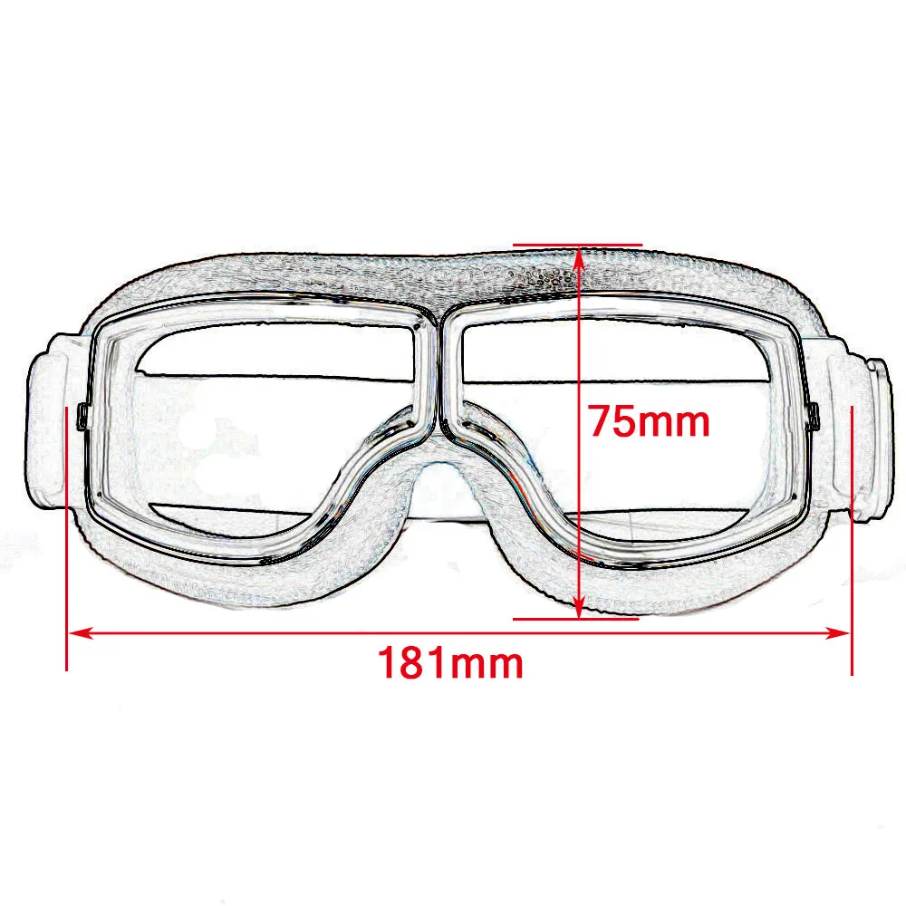 Motorcycle Goggles Glasses Scooter Cycling Goggle Cruiser Steampunk ATV Bicycle Biker Eyewear Glasses