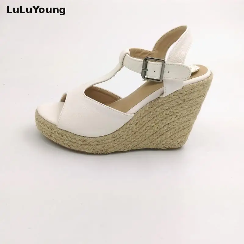 Platform Shoes High Heels Open Toe Sandals Wedges Platform Women 30 31 32 33