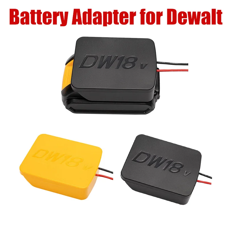 Battery Adapter for Dewalt 20v Max 18v Dock Power Connector 14 Awg Wires Power Adapter Tool Accessories Black/Yellow