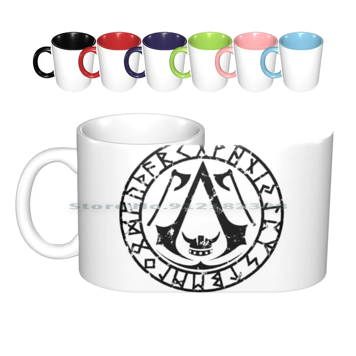 Meleleh Ceramic Mugs Coffee Cups Milk Tea Mug Valhalla Valhalla Video Game Rpg Stealth Game Playstasion Valhalla Creative