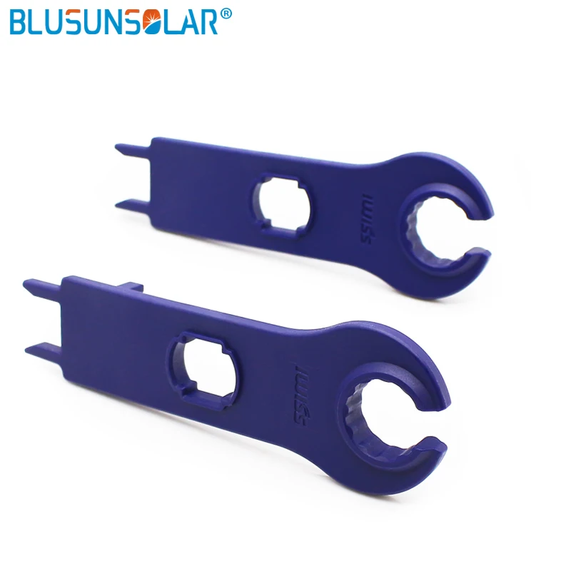 1 paio di chiavi/connettori personalizzate blu per strumento di disconnessione del connettore del pannello solare