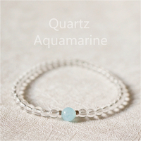 Lii Ji Real Quartz Aquamaine Bracelet 925 Sterling Silver Healing for Weight loss feel happier and health Dropshipping