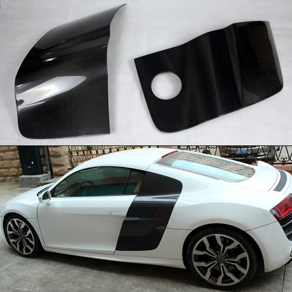 R8 Real Carbon Fiber Rear Door Body Kit Fender Cover Trim for Audi R8 2007-2014 OEM Style Car Accessories