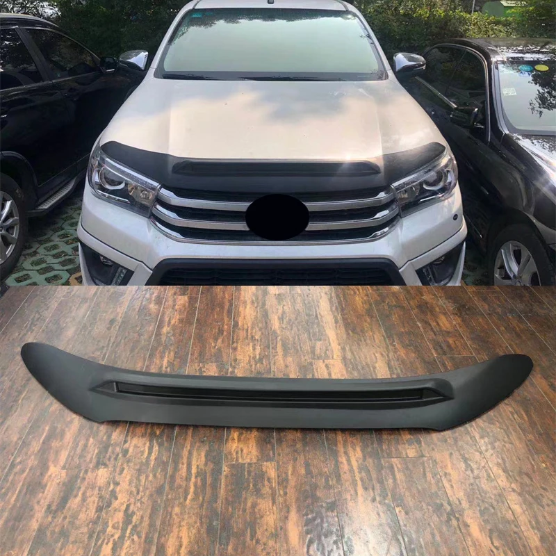 Front Protector Engine Bonnet Scoop Hood Trims For Hilux Revo Rocco 2015-2021 Car Part Sand And Stone Stopper Guard Plate Cover