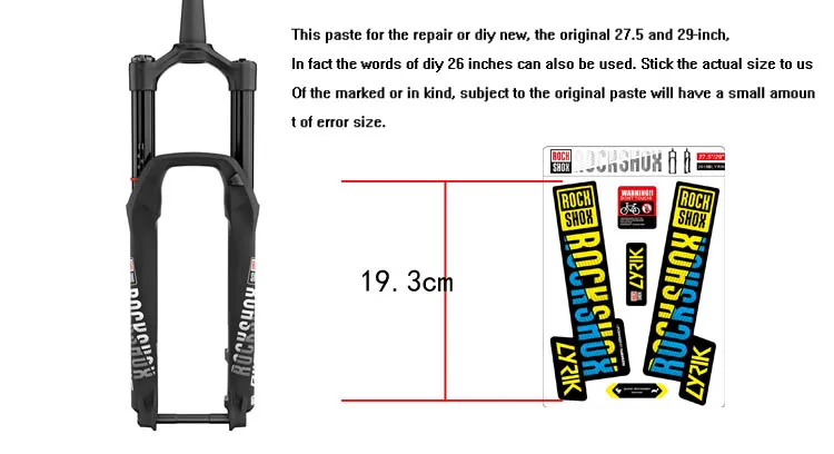 2018 rockshox LYRIK mountain bike front fork stickers bicycle front fork decals Bicycle Accessories