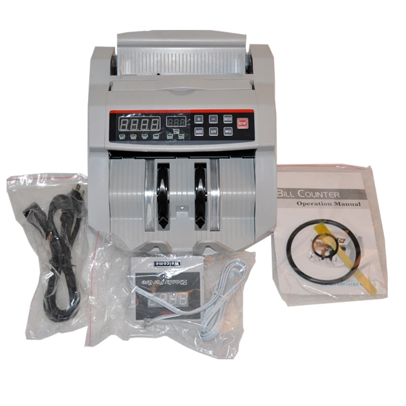 Money Counter 110V/ 220V Bill Counter Machine Suitable for EURO US DOLLAR etc. Multi-Currency Compatible Cash Counting Machine