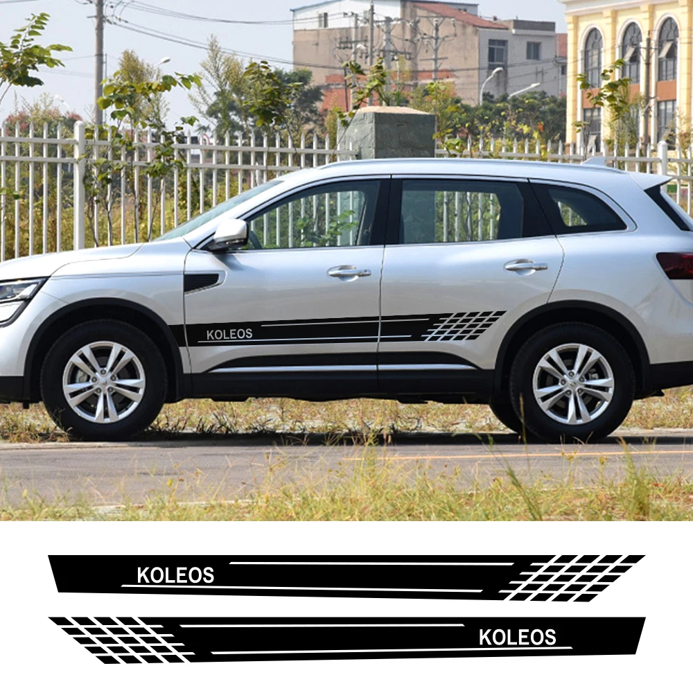 

2pcs Car Side Door Stickers For Renault Captur Kadjar Koleos Tuning Auto Accessories Stripes Decoration Vinyl Film Decals