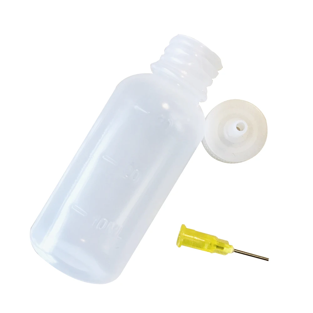 50cc 30ml Plastic Dispensing Bottle with Syringe Needle Nozzle Squeeze glue gel alcohol pot reuse for multi purpose DIY work