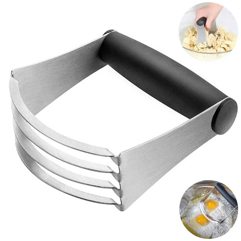 Baking Pastry Blender Stainless Steel Dough Blender Professional Pastry Cutter with Blades Baking Cutter Mixer Kitchen Tool