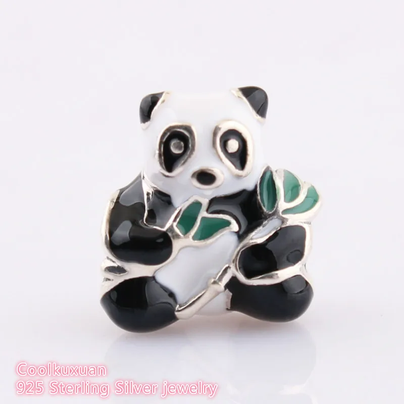 

Autumn Original 925 Sterling Silver Sweet Panda Charm, Mixed-Enamel Beads Fit Pandora Charms Bracelet Diy Jewelry Making
