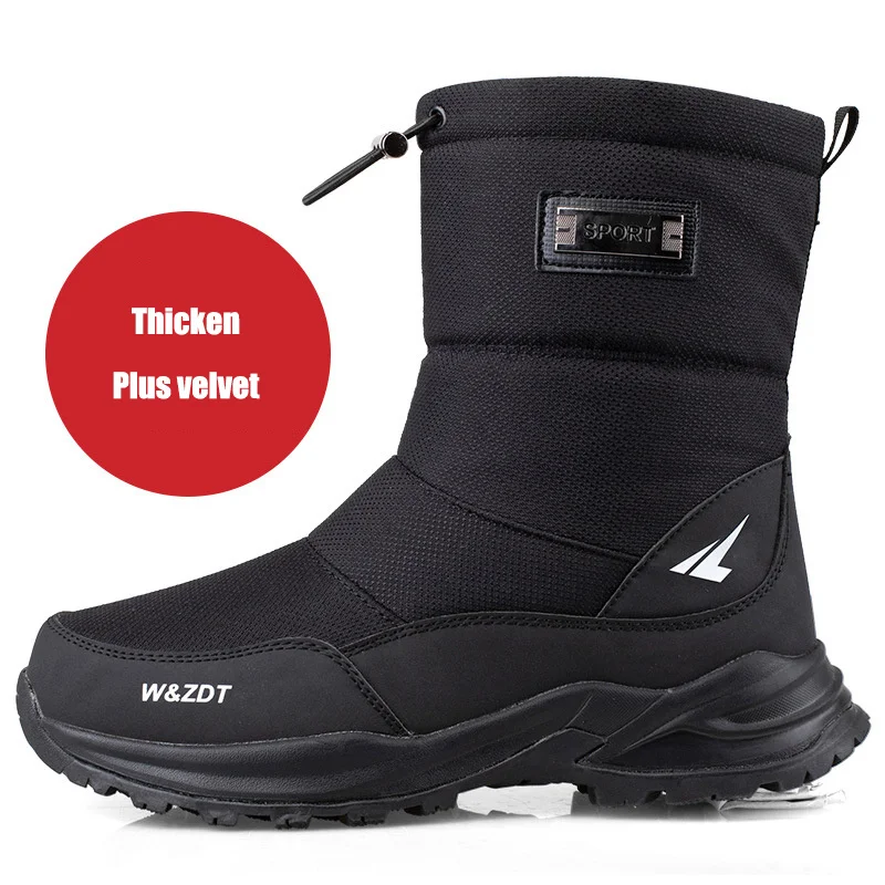 Men Boots 2023 Winter Shoes For Men Warm Snow Boots Mid-calf Men Shoes Thick Plush Winter Boots For -40 degrees Men Cotton Shoes