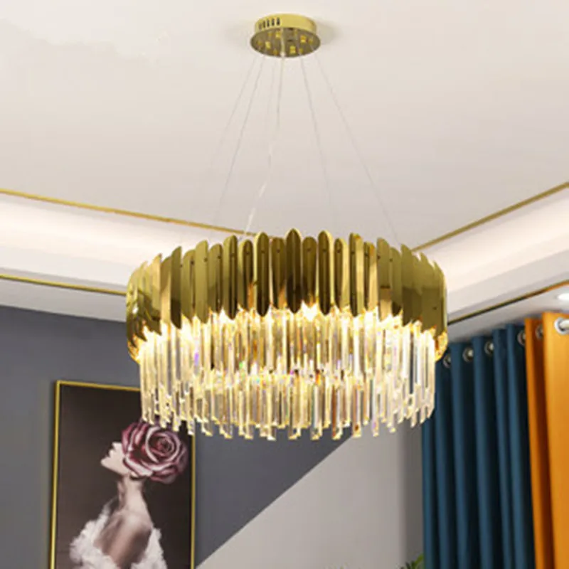 

Postmodern model room living room crystal lighting study bedroom bedroom crystal duplex building dining room chandelier