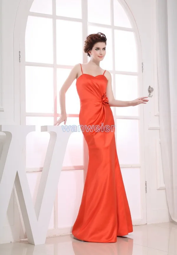 

free shipping 2014 vestidos formales new brides maid dress gown custom size/color red maxi dresses long Bridesmaid Dresses