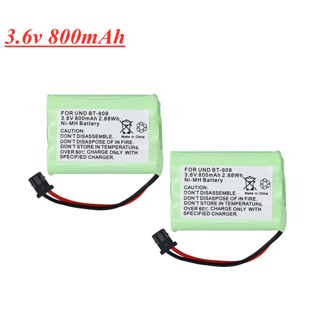 3.6V 800mAh Ni-MH Rechargeable Cordless Phone Battery for uniden BT-909 BT909 3 * AAA nimh 3.6V batteries Pack 1pcs to 10pcs