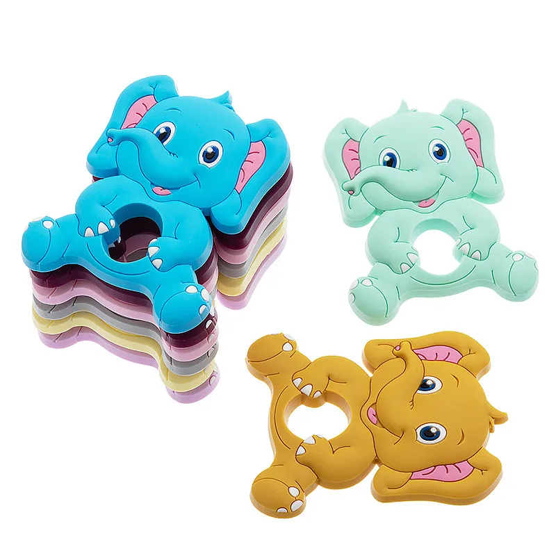 TYRY.HU 1pc Fox Baby Silicone Rodent Elephant Baby Teething Product Accessories For Pacifier Chains Christmas Gift BPA Free