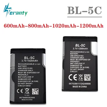 BL5C BL-5C 3,7 V 800mAh/1020mah/1200mAh Li-Ion Akku Für Nokia 6267 6270 6330 6555 6600 6620 6630 1100 1101 1110 1112 1208 1600