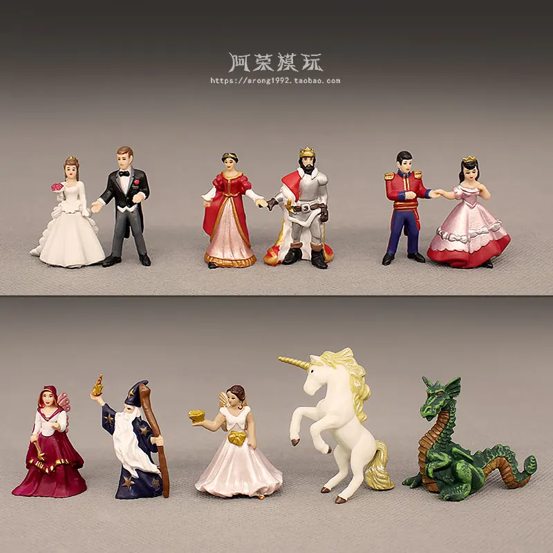 Miniatures Decoration European Medieval Ancient Roman Castle Pope King Princess Movie Action Figure Model Figurine Children Toys