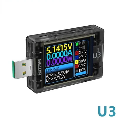 

U3 Current Voltmeter USB Tester QC5PD Detects PPS Fast Charge Protocol Ripple Spectrum