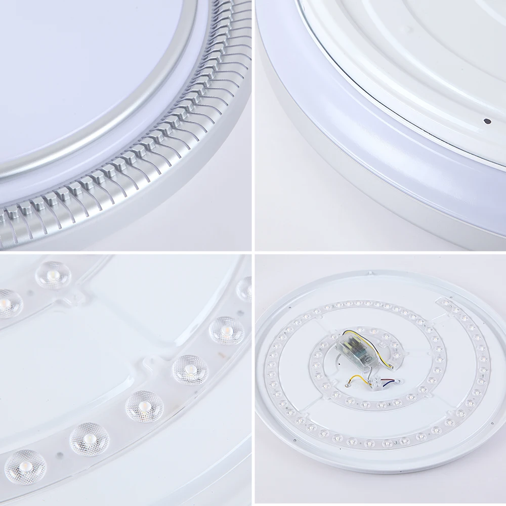 110V 220V Modern LED Round Ceiling Light with Remote Control 80w Dimmable Ceiling Lamp Fitting for Bedroom Kitchen Hall  Balcony