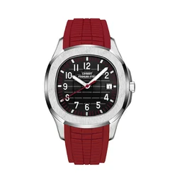 LINBERT-Relógio masculino, relógio mecânico automático, digital, ponteiros luminosos, aço inoxidável, 41 mm, novo, luxuoso, à prova d'água