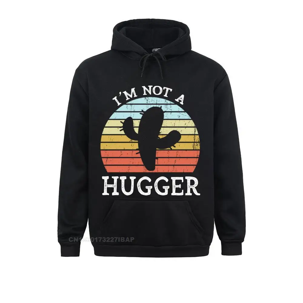 Not A Hugger Funny Cactus I'm Not A Hugger Sweatshirt Company Youth Sweatshirts cosie Hoodies Long Sleeve Summer Clothes