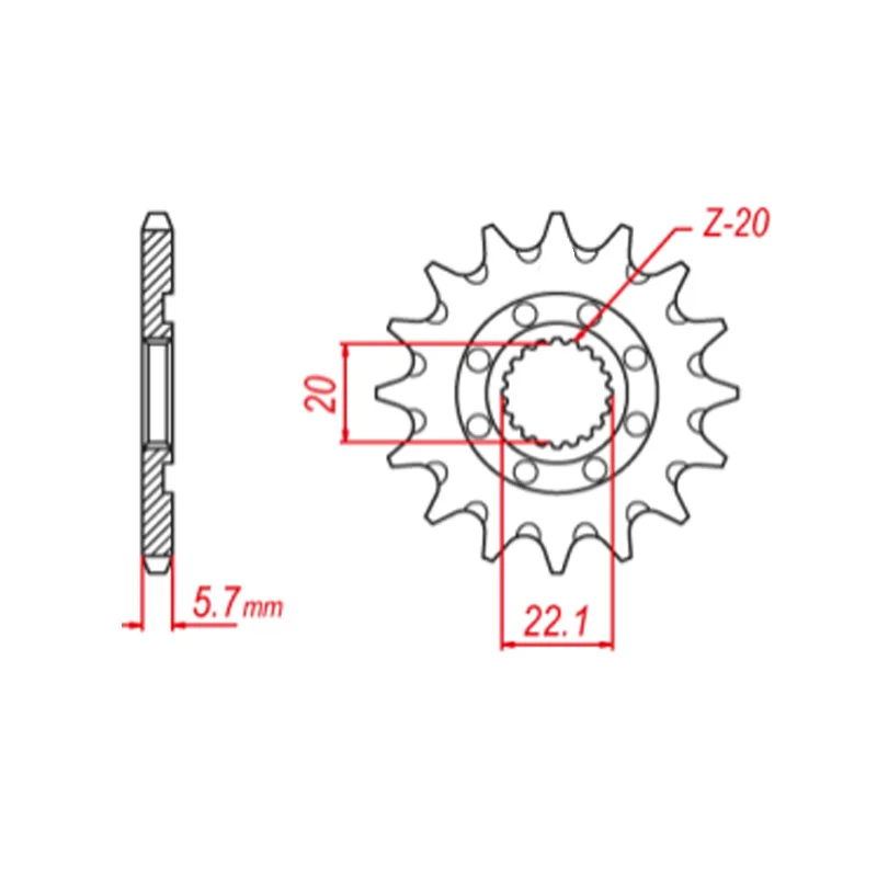 520 13T Front Sprocket Gear Wheel For Yamaha YZ125 YZ250 YZ250F WR250 WR250F Enduro Off Road Version WR250R WR250X YZ 125 WR 250 2