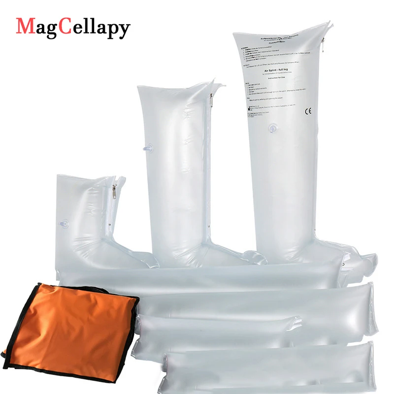 Six-piece emergency inflatable splint for fracture fixation of injured joints air splint inflatable splint