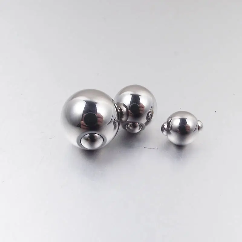 SaYao 1 Piece replace Ball Spring Balls Big Stainless Steel Captive Hoop Rings Tragus Ear Piercing Nose Closure Nipple Bar