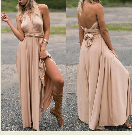 Sexy Women Multiway Wrap Convertible Boho Maxi Club Red Dress Bandage Long Dress Women Party Bridesmaids Infinity Ladies Dresses