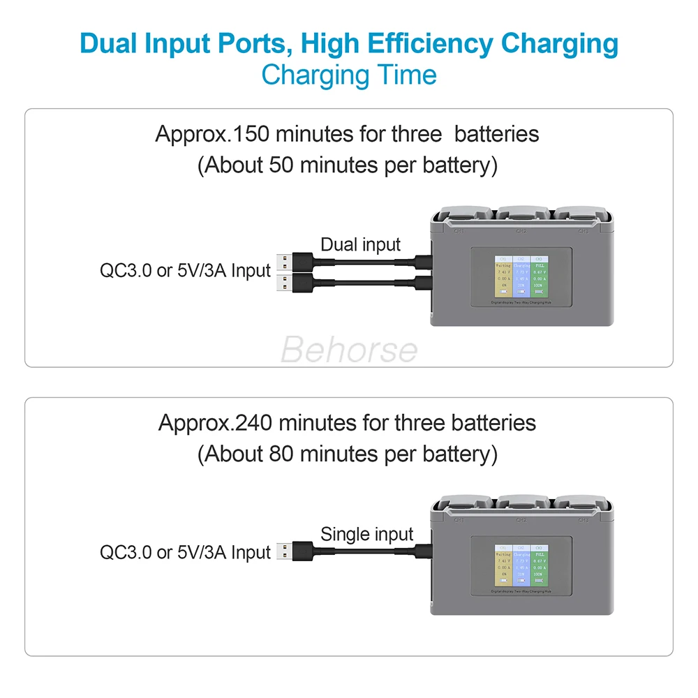 Dji mini 2 hub de carregamento da bateria display digital em dois sentidos carregador de bateria para dji mavic mini se/mini 2 banco potência zangão acessório