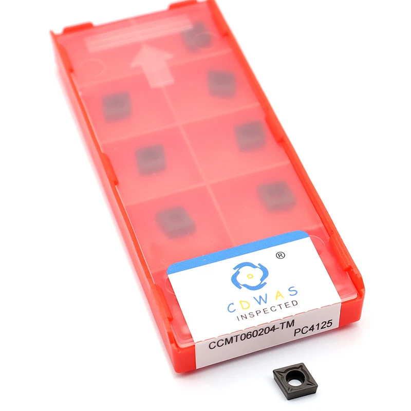 Твердосплавные пластины CCMT060204 CCMT09T304 CCMT120408 TM PC4125, высококачественный внешний токарный инструмент, токарный станок с ЧПУ, режущий инструмент для стали