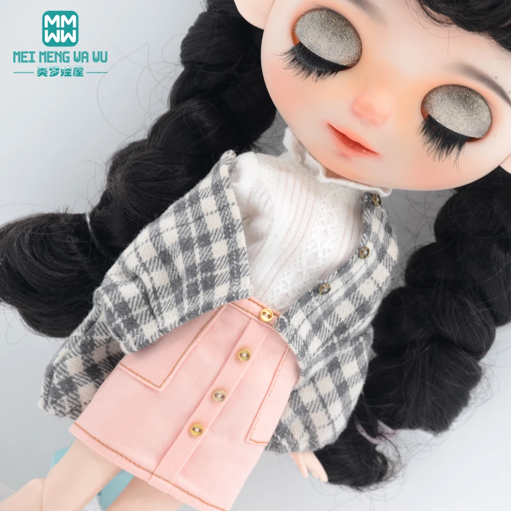 Clothes for doll fits Blyth Azone OB22 OB24 Doll Fashion woolen jackets, sports pants, shoes