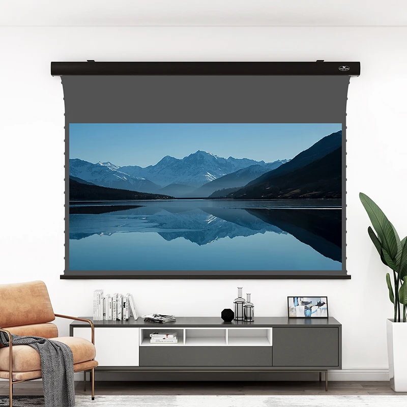 VIVIDSTORM-pantalla eléctrica de 100 pulgadas para proyector de TV, dispositivo eléctrico adelgazante con lengüeta motorizada tensada, para interior, ALR