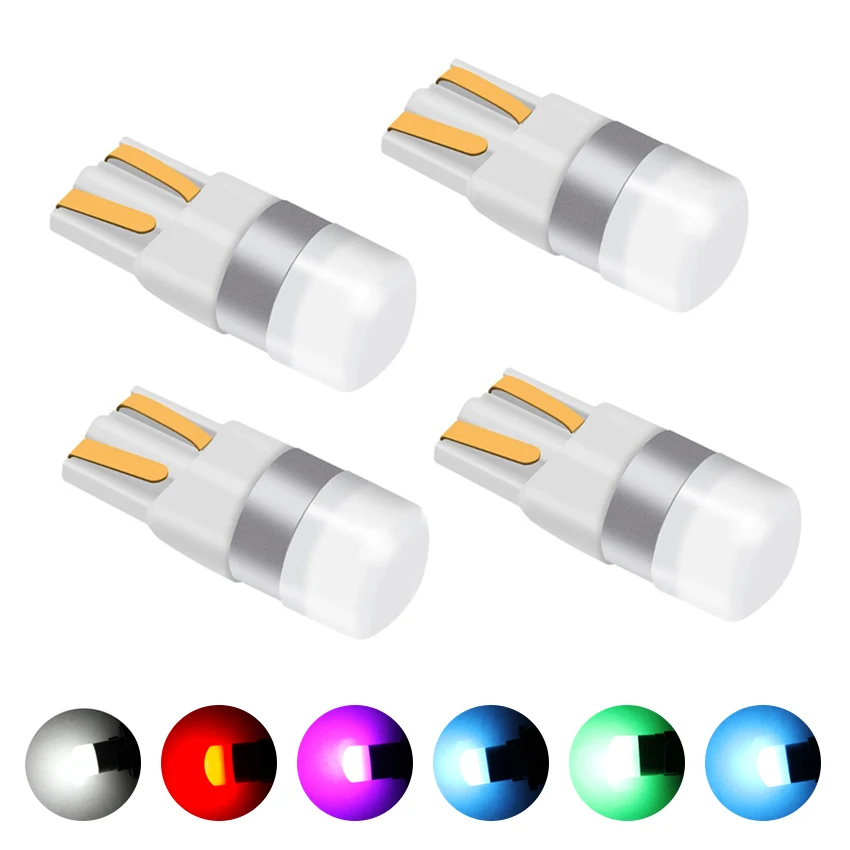 4PCS T10 W5W LED Car Clearance Lights Reading Lamp 194 168 T10 LED 3030 SMD Auto License Plate Lights Trunk Lamp Car Door Lights