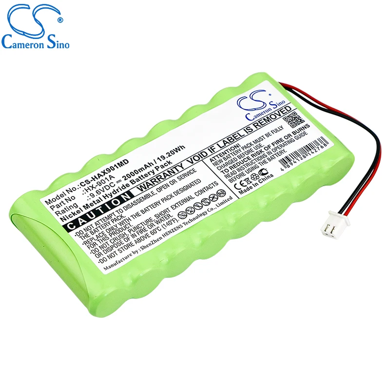 CameronSino Battery for HUAXI HX-901A Medical Replacement battery 2000mAh/19.20Wh 9.60V Green Ni-MH