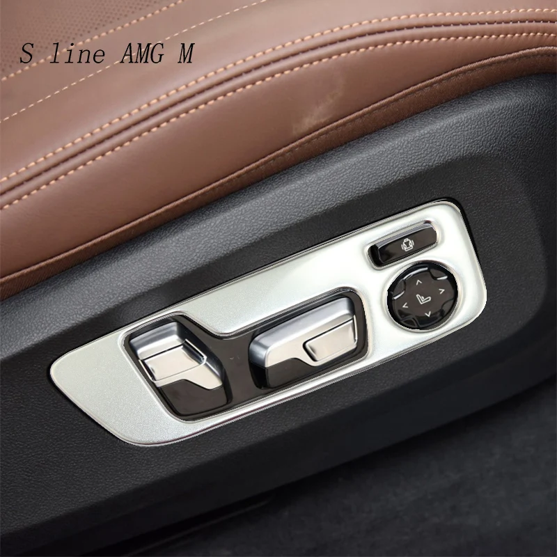 Car Styling Seat adjustment button Panel switch trim decoration Sticker For BMW X5 G05 Interior stainless steel Auto accessories
