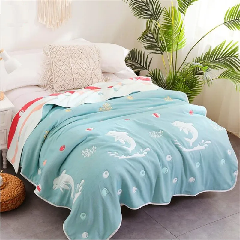 10 Layers Big Size Super Thick Muslin Baby Asult Blanket 150x200cm Newborn Baby Kids Children Sleeping Blankets for Beds