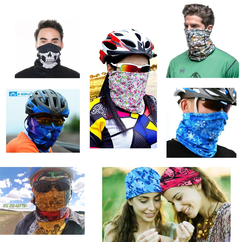 CM01-CM33 Camo Printed Bandanas Seamless Tube Cycling Face Cover Mask Camouflage Men Women Hiking Hunting Dustproof Neck Gaiter