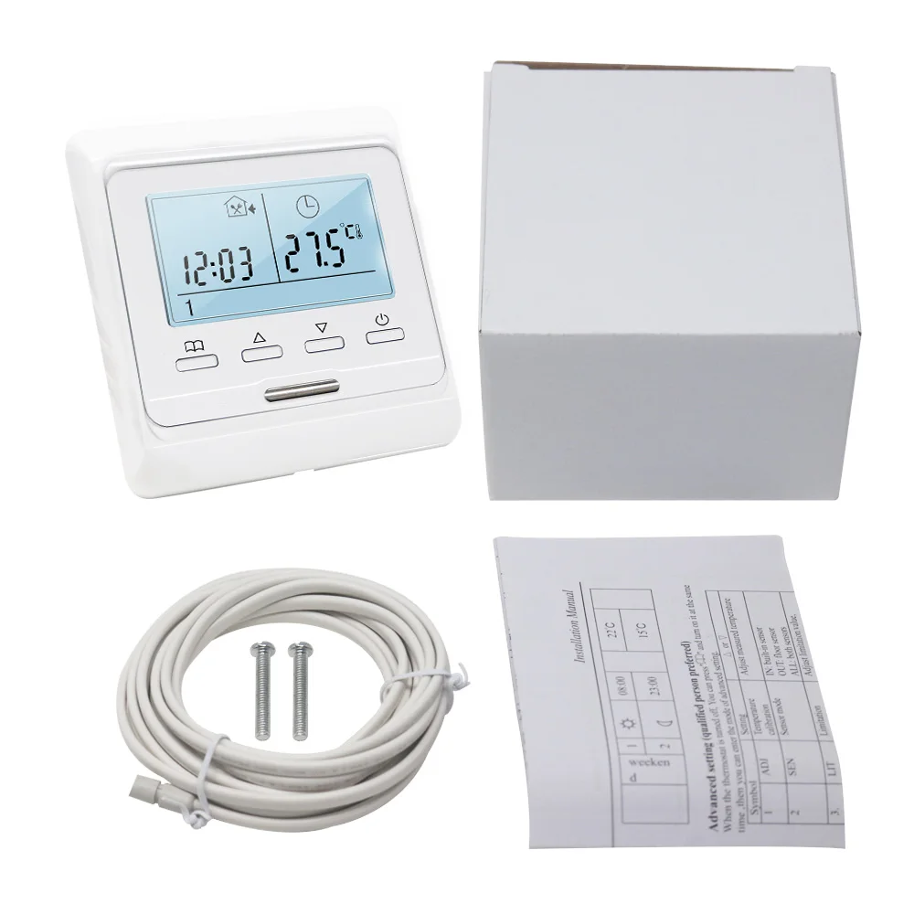 Piano digitale Regolatore di Temperatura di Riscaldamento AC 16A 220V Camera D'aria Termostato Elettrico Sistema di Modulo LCD Settimanale Programmabile