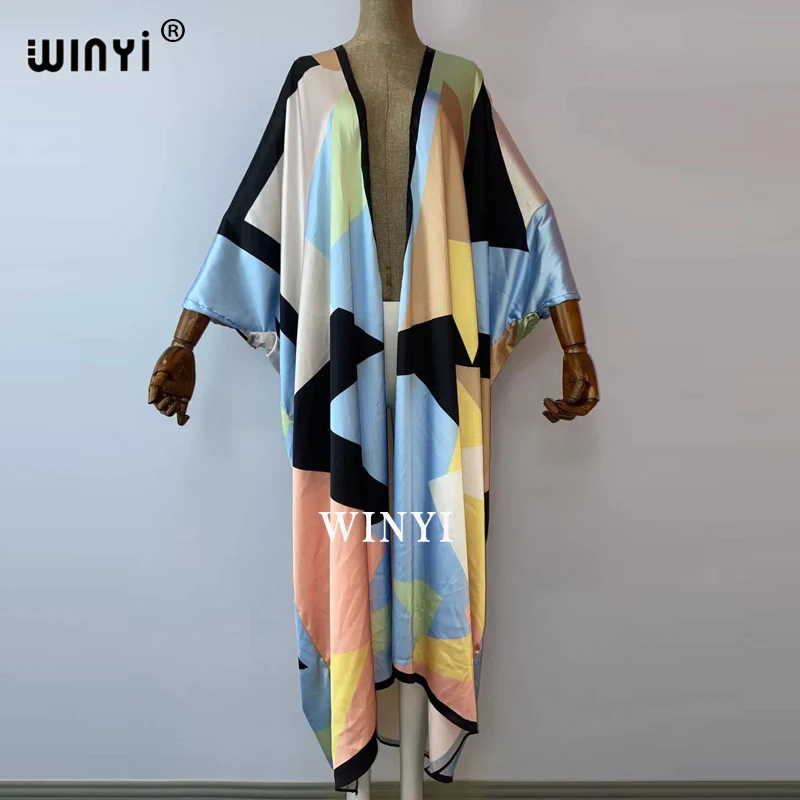 

Middle East Summer Women kimono Cardigan sukienka robe superior quality Boho Maxi فساتين Holiday Batwing Sleeve Silk Robe