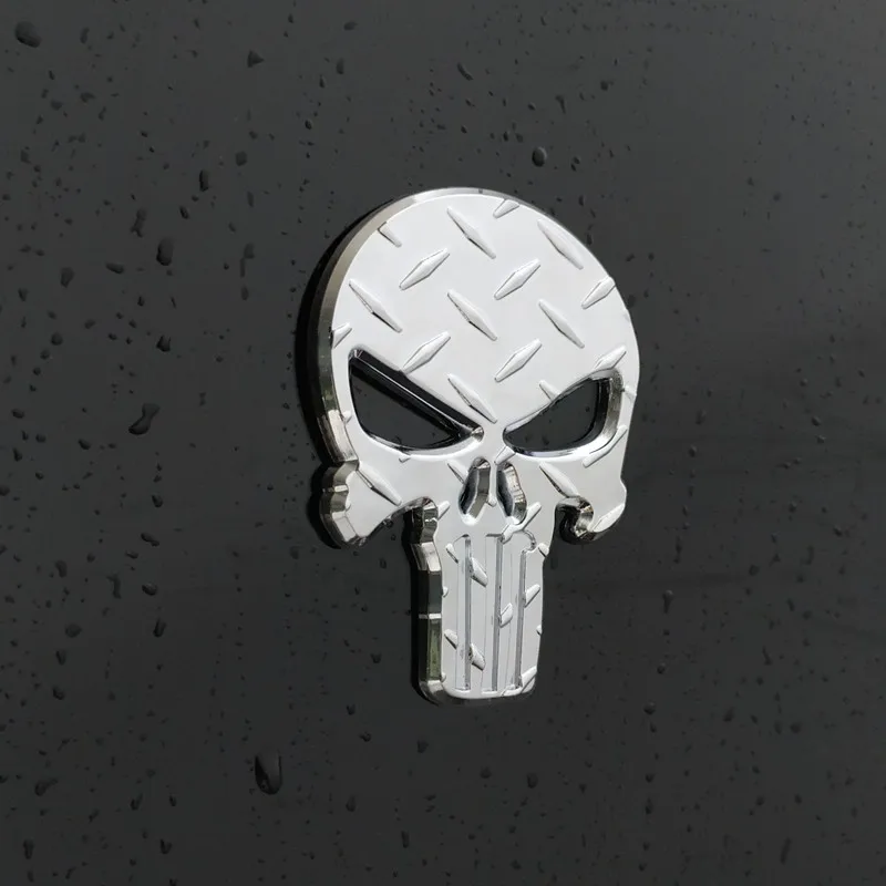 3D Metal The for Skull Skeleton Car Motorcycle Body Emblem Badge Fashion Decoration Automobile Styling Car accessories