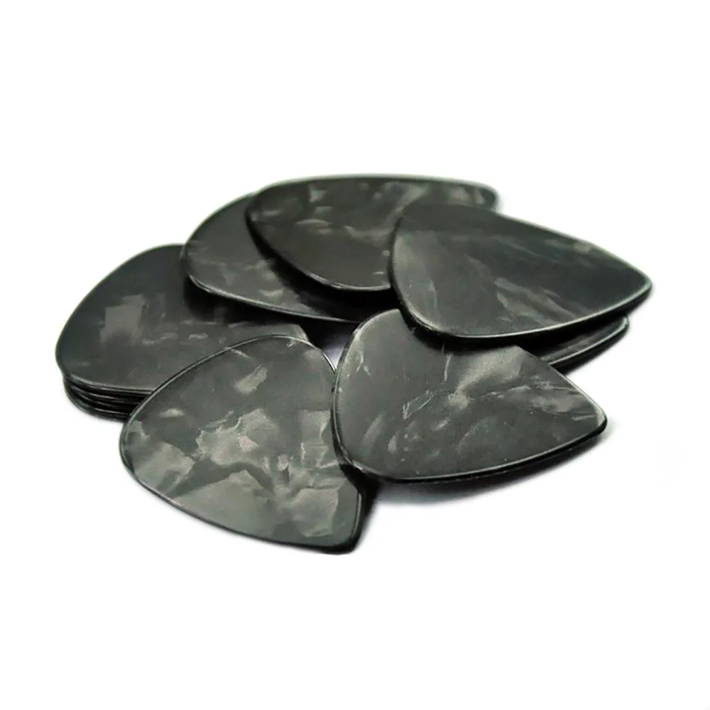 100 adet/grup 0.71mm 0.96mm Siyah Inci selüloit gitar penası Plectrums için Akustik Elektro Gitar Bas