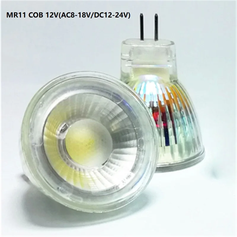 1-10PCS MR11 COB LED Light Bulb 35mm Diameter 7W AC DC 12V 110V 220V Dimmable Mini COB LED Warm/Cold White Mr11 Spotlight Bulb