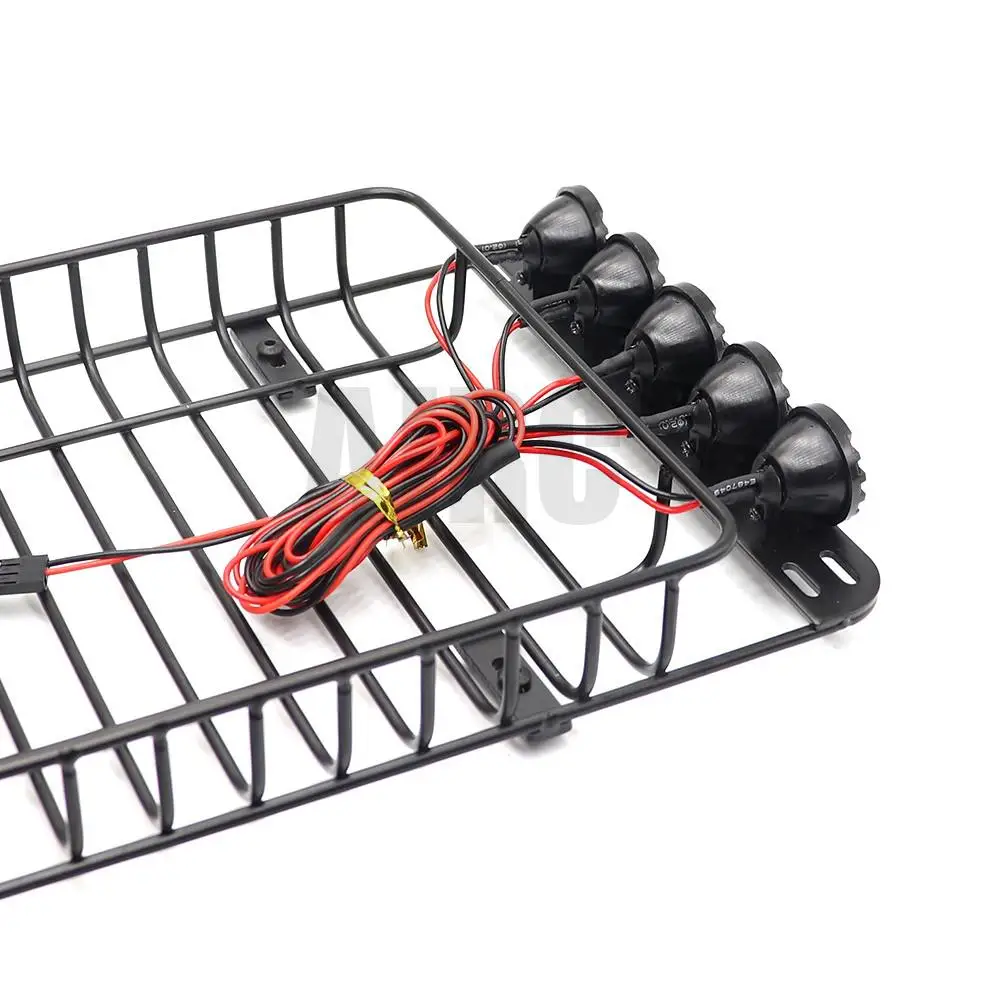 1/10 Rc Climbing Car Metal Luggage Rack For Trax Axial Scx10 Trx4 D90 Tf2 Cc01 Lc80 Luggage Rack With Light