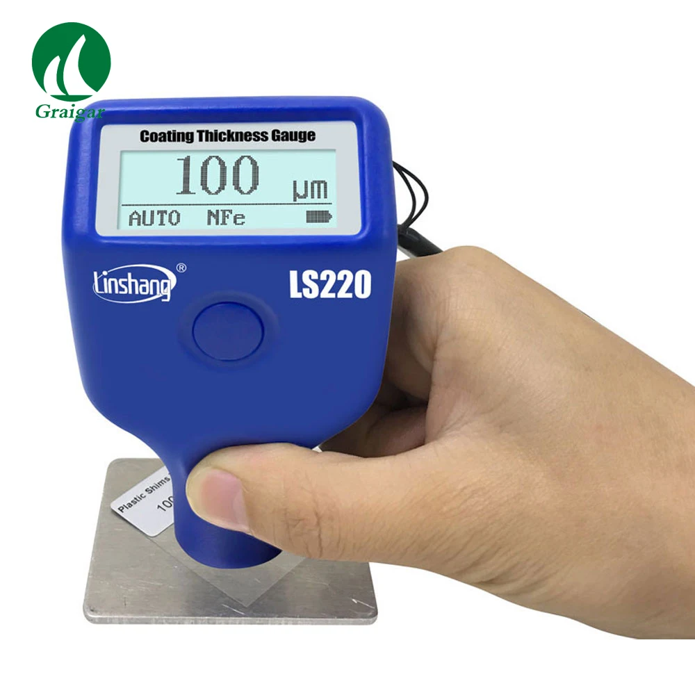 Цифровой толщиномер LS220 Fe/NFe, толщиномер покрытия, диапазон 0,0-2000 мкм